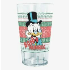 New 👍 Disney DuckTales Bah Humbug Scrooge Ugly 🎅 Christmas Tritan Cup 🎉
