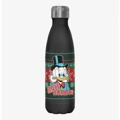 Flash Sale 🎁 Disney DuckTales Bah Humbug Scrooge Ugly 🎅 Christmas Water Bottle ⌛